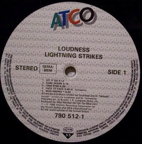 Loudness (5) : Lightning Strikes (LP, Album)