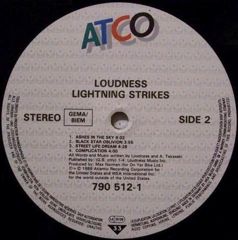 Loudness (5) : Lightning Strikes (LP, Album)