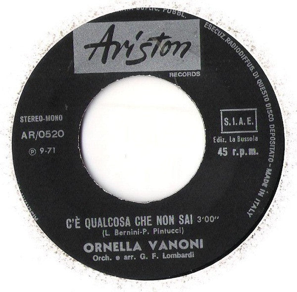 Ornella Vanoni : Domani È Un Altro Giorno (7")