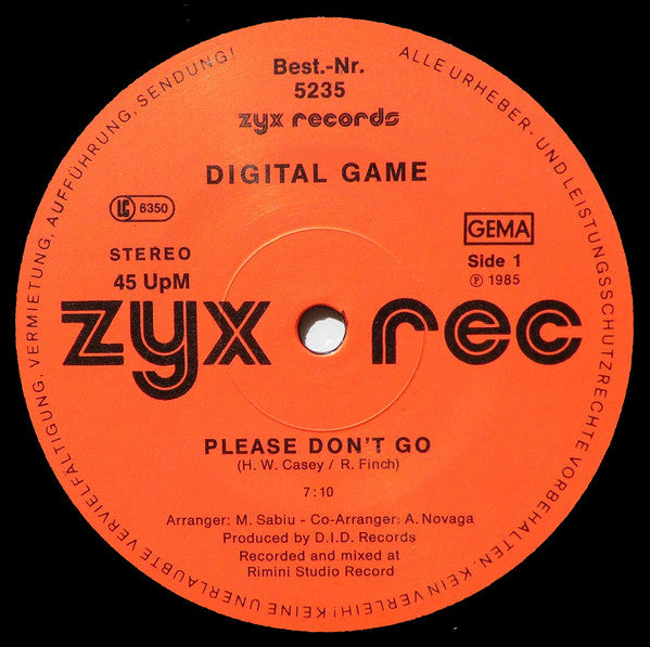 Digital Game : Please Don't Go (12")