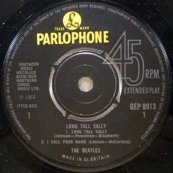 The Beatles : Long Tall Sally (7", EP, Mono, RP)