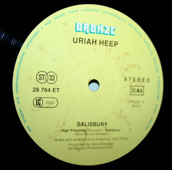 Uriah Heep : Salisbury (LP, Album, RE, Gat)