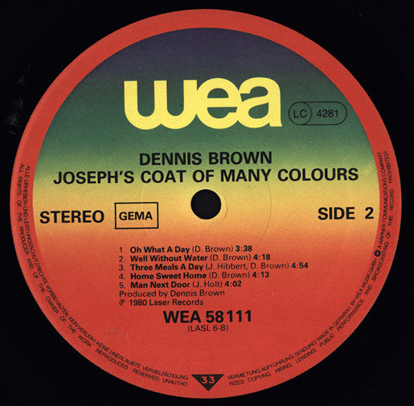Dennis Brown : Joseph's Coat Of Many Colours (LP, Album)