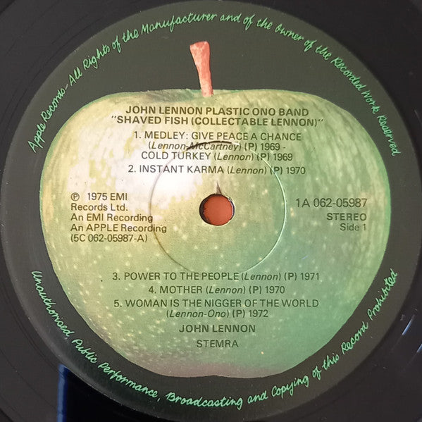 Lennon* / Plastic Ono Band* : Shaved Fish (LP, Comp, RE)