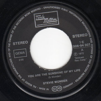 Stevie Wonder : You Are The Sunshine Of My Life (7", Single)
