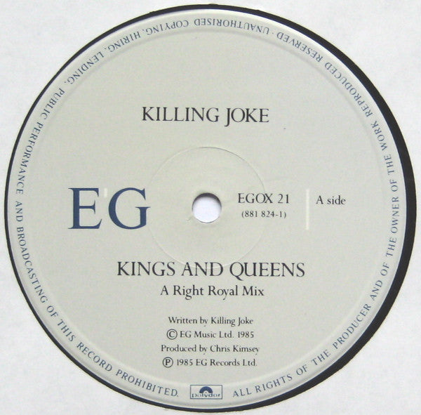 Killing Joke : Kings And Queens (12", Single)