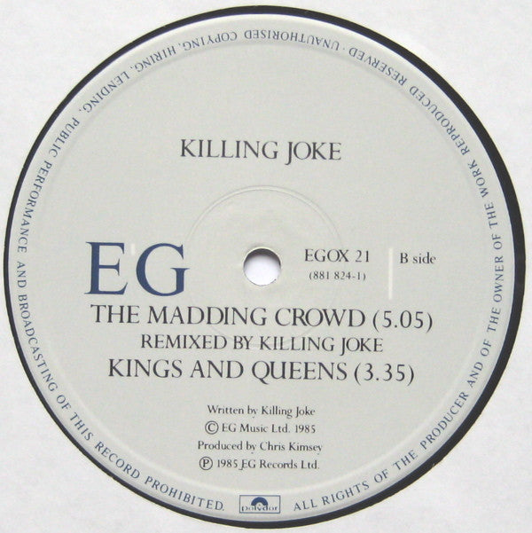 Killing Joke : Kings And Queens (12", Single)