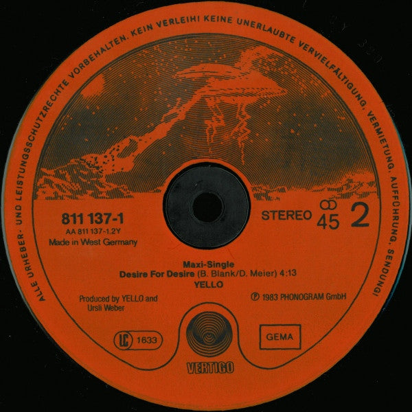 Yello : You Gotta Say Yes To Another Excess (12", Maxi, Red)