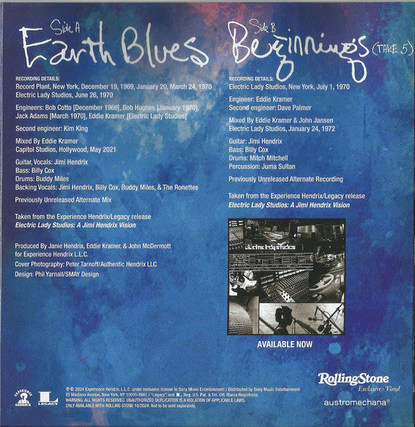 Jimi Hendrix : Earth Blues (7", Single)