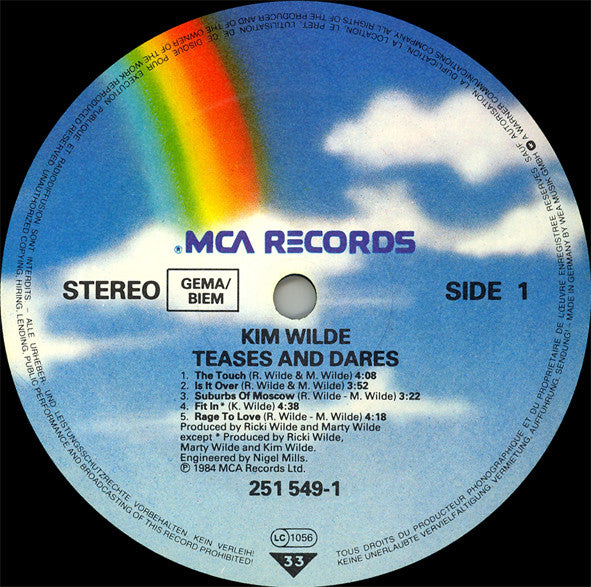 Kim Wilde : Teases & Dares (LP, Album, Rec)