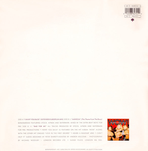 Bananarama : I Want You Back (12", Single)