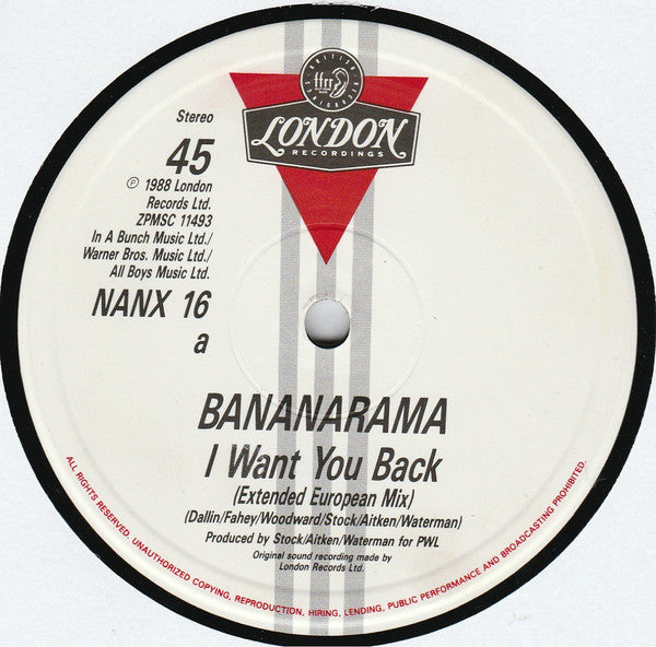 Bananarama : I Want You Back (12", Single)