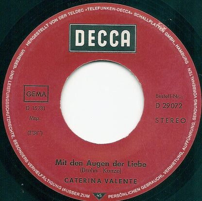 Caterina Valente : Manolo (7", Single)