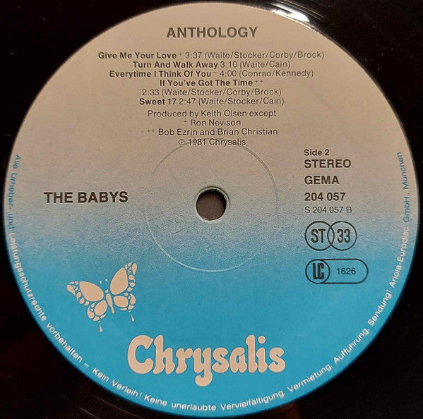 The Babys : Anthology (LP, Comp)