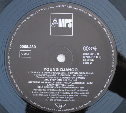 Stephane Grappelli*, Philip Catherine, Larry Coryell, Niels-Henning Ørsted Pedersen : Young Django (LP, Album)