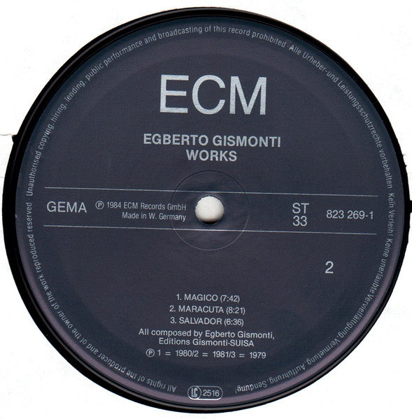 Egberto Gismonti : Works (LP, Comp, Ltd)