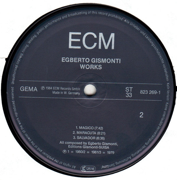 Egberto Gismonti : Works (LP, Comp, Ltd)