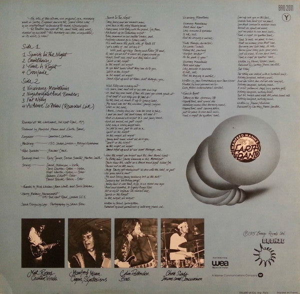 Manfred Mann's Earth Band : Nightingales & Bombers (LP, Album)