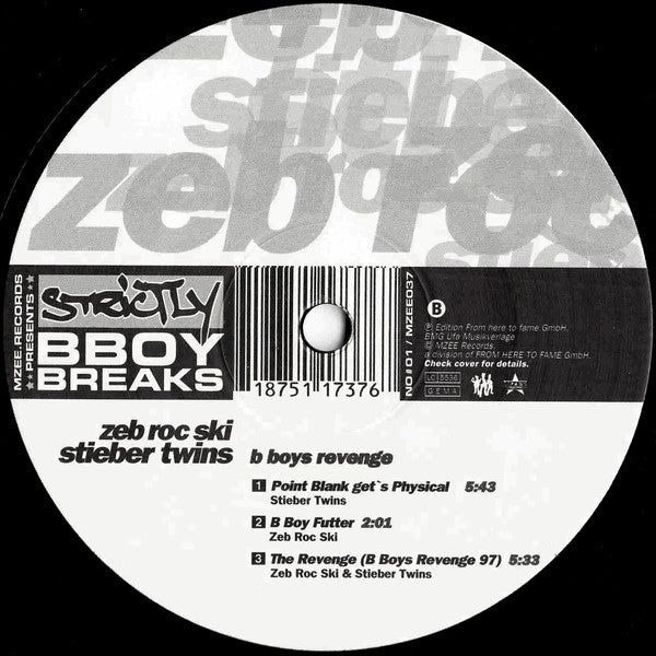 Zeb Roc Ski* & Stieber Twins : B Boys Revenge (12", EP)