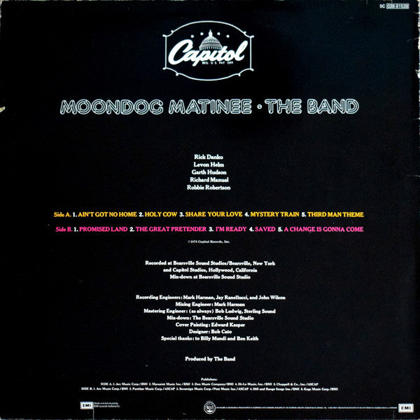 The Band : Moondog Matinee (LP, Album, RE)