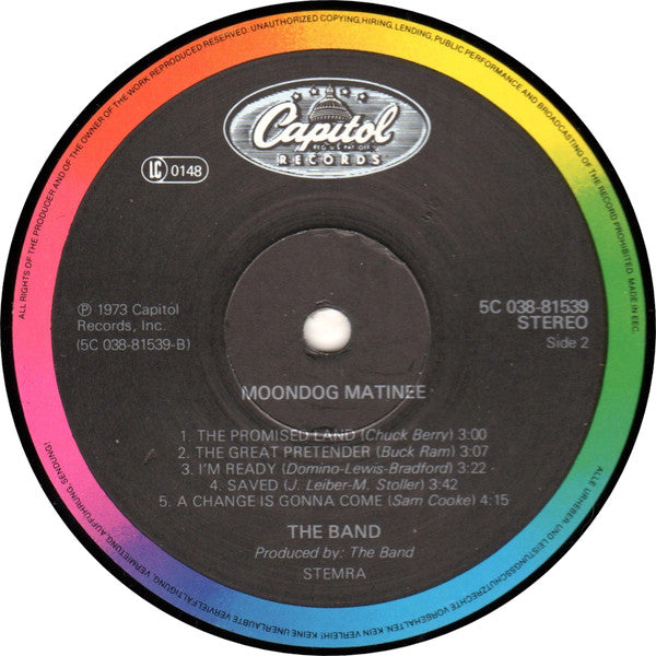 The Band : Moondog Matinee (LP, Album, RE)