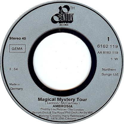 Ambrosia (2) : Magical Mystery Tour (7", Single)