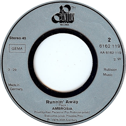 Ambrosia (2) : Magical Mystery Tour (7", Single)