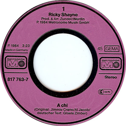 Ricky Shayne : A Chi (7", Single)