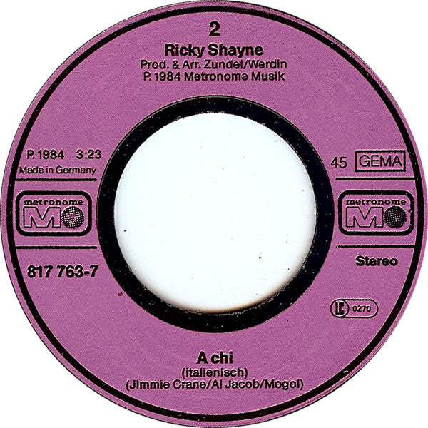 Ricky Shayne : A Chi (7", Single)