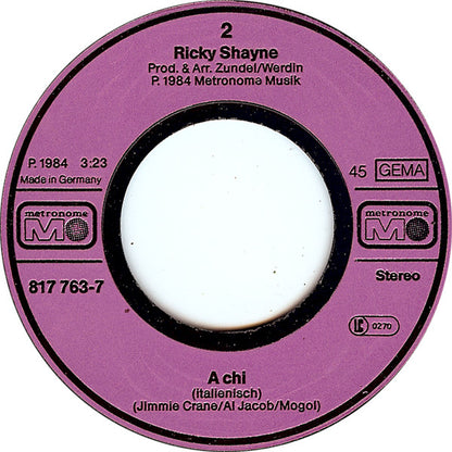 Ricky Shayne : A Chi (7", Single)