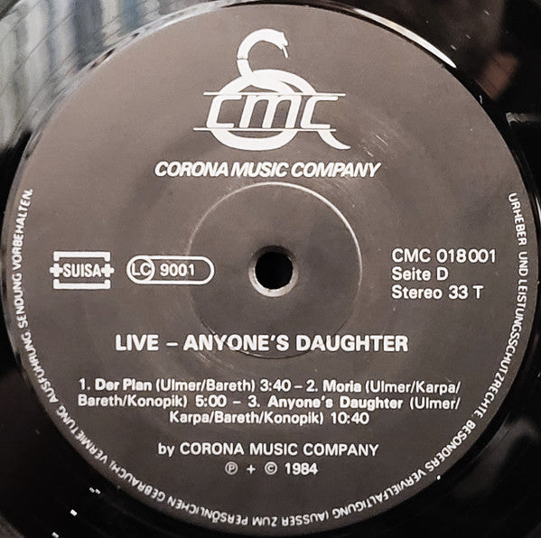 Anyone's Daughter : Live (2xLP, Album)