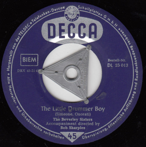 The Beverley Sisters / The Beverley Sisters And Bill Maynard : The Little Drummer Boy / Riding Down From Bangor (7", Single)