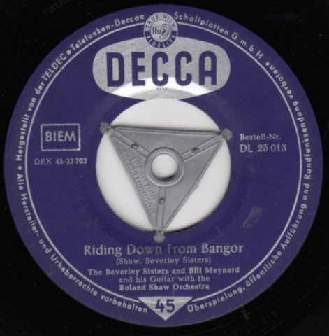 The Beverley Sisters / The Beverley Sisters And Bill Maynard : The Little Drummer Boy / Riding Down From Bangor (7", Single)