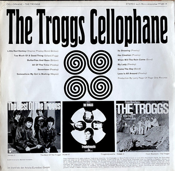 The Troggs : Cellophane (LP, Album)