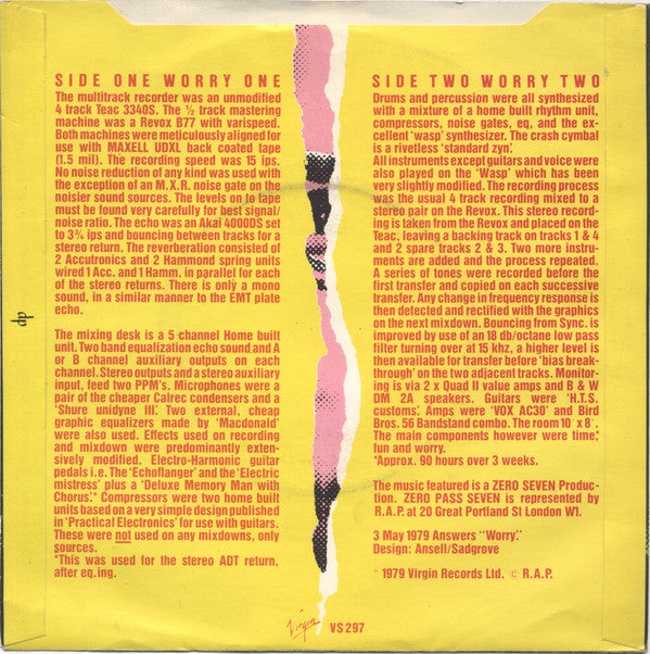 Z.E.R.O. Pass S.E.V.E.N. : Worry (7")