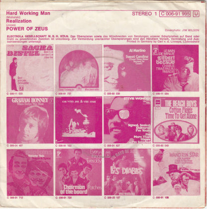 Power Of Zeus : Hard Working Man (7", Single)