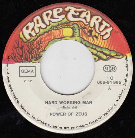 Power Of Zeus : Hard Working Man (7", Single)