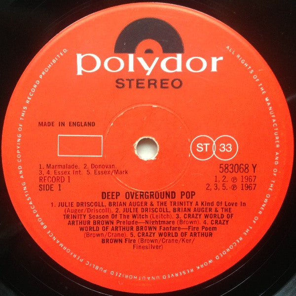 Various : Deep Overground Pop (2xLP, Comp)