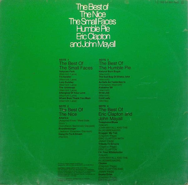 Various : The Best Of The Nice, The Small Faces, Humble Pie, Eric Clapton And John Mayall (2xLP, Comp, Mono, Gat)