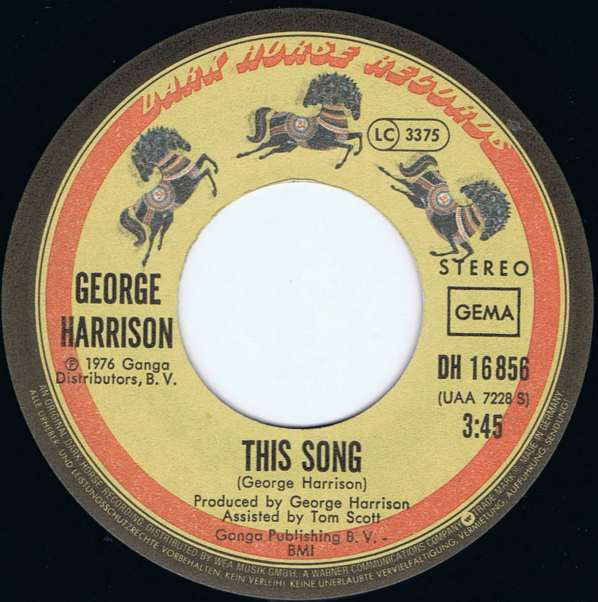 George Harrison : This Song (7", Single)