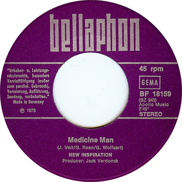 New Inspiration : Medecine Man (7", Single)