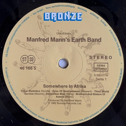 Manfred Mann's Earth Band : Somewhere In Afrika (LP, Album, Club)