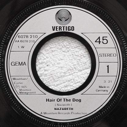Nazareth (2) : Hair Of The Dog (7", Single)