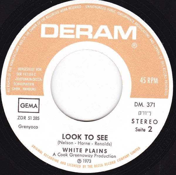 White Plains : Step Into A Dream (7", Single)