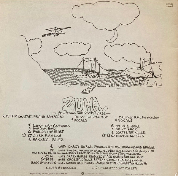 Neil Young With Crazy Horse : Zuma (LP, Album, RE, 2nd)