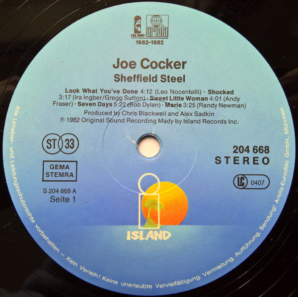 Joe Cocker : Sheffield Steel (LP, Album)