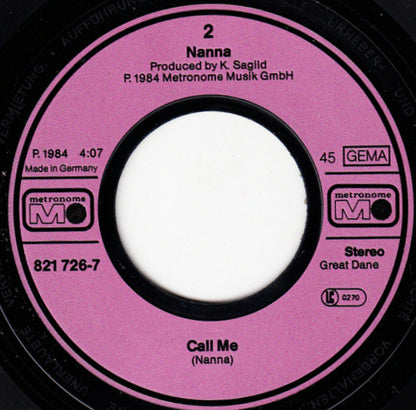 Nanna : I Think I'll Kiss You For A Start (7", Single)