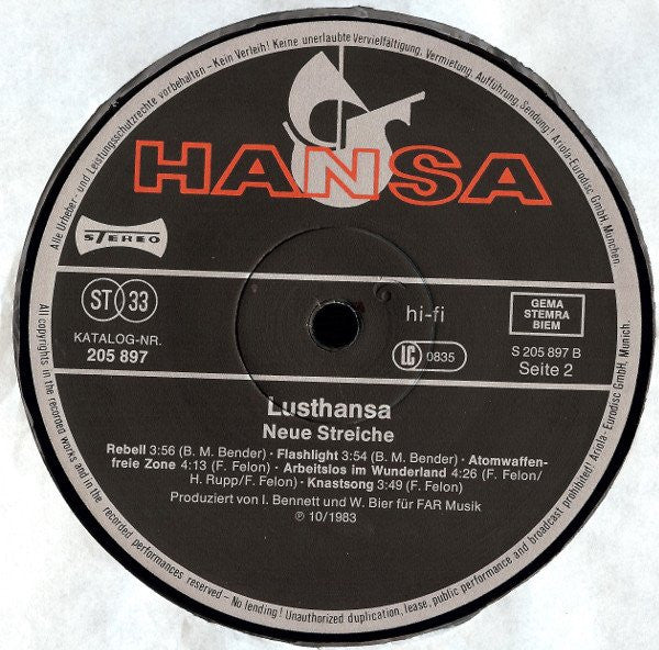 Lusthansa : Neue Streiche (LP, Album)