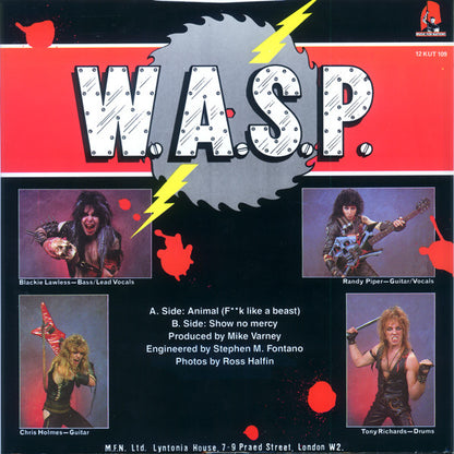 W.A.S.P. : Animal (F**k Like A Beast) (12", Single, Gre)