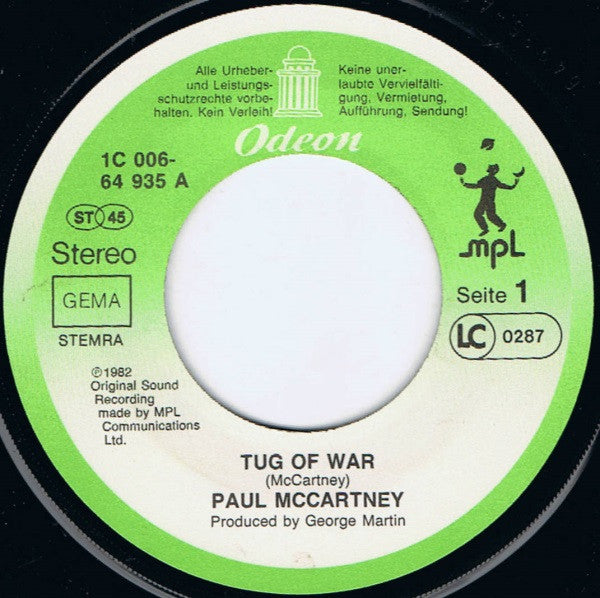 Paul McCartney : Tug Of War (7", Single)